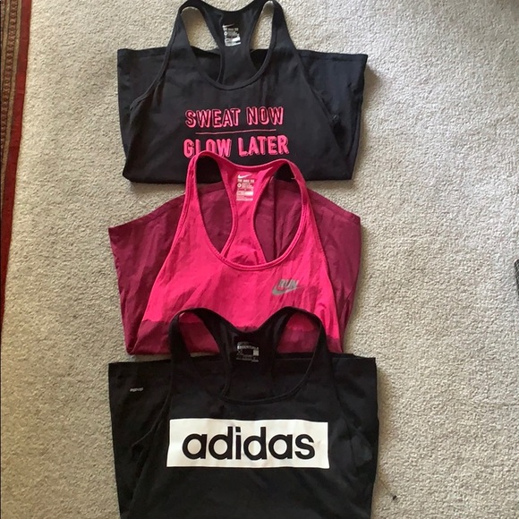 Nike Tops - 3 pack Nike/Adidas Tanks